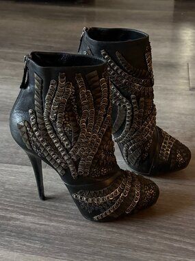 Barbaba Bui | Embroidered Ankle Boots | Size 39